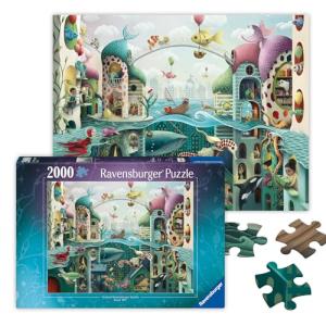 Ravensburger If Fish Could Walk 2000 Piece Jigsaw Puzzle - Unique Artisan Design | Softclick Technology Engaging Family Activity | Climate Pledge Friendly