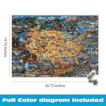 Buffalo Games - Dowdle - National Parks Map - 1000 Piece Jigsaw Puzzle for Adults -Challenging Puzzle Perfect for Game Nights - Finished Size is 26.75 x 19.75