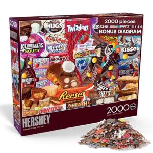 Buffalo Games - Hershey - Hershey Deluxe Collage - 2000 Piece Jigsaw Puzzle for Adults -Challenging Puzzle Perfect for Game Nights - Finished Size is 38.50 x 26.50