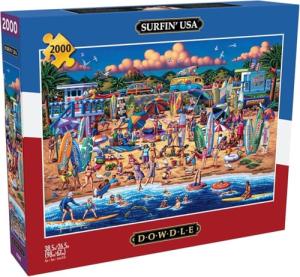 Buffalo Games - Dowdle - Dowdle: Surfin' USA - 2000 Piece Jigsaw Puzzle for Adults Challenging Puzzle Perfect for Game Nights - Finished Size is 38.50 x 26.50