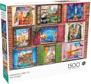Buffalo Games - Dominic Davison - Windows Open to The World - 1500 Piece Jigsaw Puzzle for Adults -Challenging Puzzle Perfect for Game Nights - Finished Size is 38.50 x 26.50