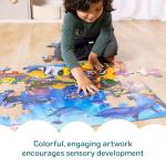 Melissa & Doug Underwater Ocean Floor Puzzle, 48 pc Jumbo Jigsaw Puzzle, Educational Screen Free Activity for Toddler, Preschoolers and Kids Ages 3+ (2 x 3 Feet) - FSC Certified