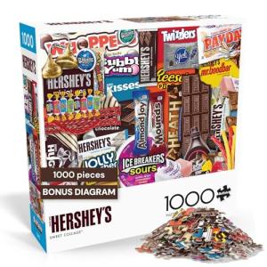 Buffalo Games - Hershey - Hershey's Sweet Collage - 1000 Piece Jigsaw Puzzle for Adults -Challenging Puzzle Perfect for Game Nights - Finished Size is 26.75 x 19.75