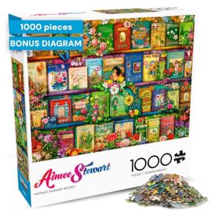 Buffalo Games - Aimee Stewart - Vintage Summer Books - 1000 Piece Jigsaw Puzzle for Adults -Challenging Puzzle Perfect for Game Nights - Finished Size is 26.75 x 19.75