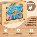 Buffalo Games - Tiny Bubbles Wood Puzzle - Standard Cut Jigsaw Pieces - 500 Piece Jigsaw Puzzle - Ages 14 and Up