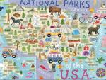 Ceaco - National Parks Map - 500 Piece Jigsaw Puzzle