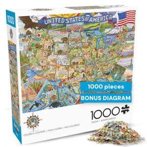 Buffalo Games - Carrie Wagner - Colorful Country - 1000 Piece Jigsaw Puzzle for Adults -Challenging Puzzle Perfect for Game Nights - Finished Size is 26.75 x 19.75