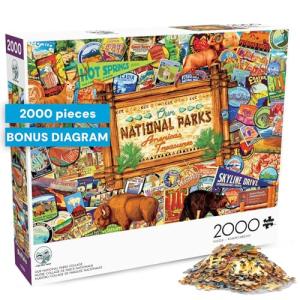 Buffalo Games - Kate Ward Thacker - Our National Parks Collage - 2000 Piece Jigsaw Puzzle for Adults - Challenging Puzzle Perfect for Game Nights - Finished Size is 38.50 x 26.50