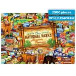 Buffalo Games - Kate Ward Thacker - Our National Parks Collage - 2000 Piece Jigsaw Puzzle for Adults - Challenging Puzzle Perfect for Game Nights - Finished Size is 38.50 x 26.50