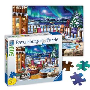 Ravensburger Northern Lights Puzzle - 500 Piece Large Format | Vivid Imagery | Easy-to-Handle Pieces | Ideal for Relaxation and Family Fun | Features Artwork by Nancy Wernersbach