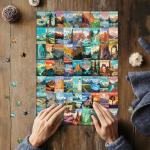 National Parks Puzzle for Adults 1000 Pieces, Travel Poster Landscape Puzzle Including Zion Yellowstone Yosemite, Nature Jigsaw Puzzles Scenery Mountain Scene