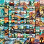 National Parks Puzzle for Adults 1000 Pieces, Travel Poster Landscape Puzzle Including Zion Yellowstone Yosemite, Nature Jigsaw Puzzles Scenery Mountain Scene