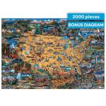 Buffalo Games - Dowdle - National Parks Map - 2000 Piece Jigsaw Puzzle for Adults Challenging Puzzle Perfect for Game Nights - Finished Size is 38.50 x 26.50