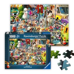 Ravensburger The Dog Walker Puzzle - 1000 Piece Jigsaw | Handcrafted in Germany | Perfect Interlocking Fit | Featuring Artwork by Dean Macadam
