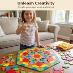 LovesTown 209 PCS Wooden Geometric Pattern Blocks