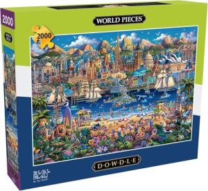 Buffalo Games - Eric Dowdle - Dowdle World Pieces - 2000 Piece Jigsaw Puzzle for Adults Challenging Puzzle Perfect for Game Nights - Finished Size is 38.50 x 26.50