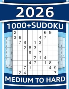 1000+ Medium to Hard Sudoku Puzzles with Solutions