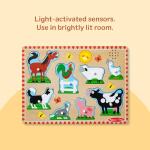 Melissa & Doug Farm Animals Sound Puzzle - Wooden Peg Puzzle With Sound Effects (8 pcs)