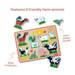 Melissa & Doug Farm Animals Sound Puzzle - Wooden Peg Puzzle With Sound Effects (8 pcs)