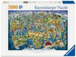 Ravensburger World Map 5000 Piece Puzzle for Adults