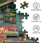 TangMosaic 1000 Piece Puzzle for Adults, Flower House Jigsaw Puzzle, Family Puzzles Game, Interlock Perfectly No Dust, Home Decoration Puzzle, Gift for Valentine Friends Parents Kids
