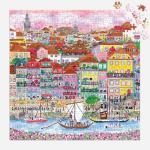 Galison Colors of Porto – 500 Piece Michael Storrings Jigsaw Puzzle Featuring Beautiful Artwork of A Summer Portugal Scene