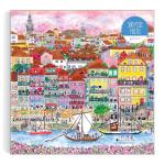 Galison Colors of Porto – 500 Piece Michael Storrings Jigsaw Puzzle Featuring Beautiful Artwork of A Summer Portugal Scene