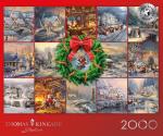 Ceaco - Silver Select - Thomas Kinkade - Winter Collage - 2000 Piece Jigsaw Puzzle for Adults - Challenging Puzzle Perfect for Game Nights - Finished Size is 38.50 x 26.50