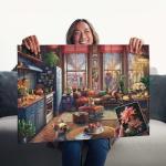 Ravensburger - Cozy Boho Studio - 500 Piece Large Format Jigsaw Puzzle - Charming Studio with a View - Bright, Homey Imagery - Frameable - Premium Quality - Puzzles for Adults