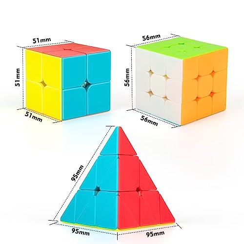 Jurnwey Stickerless Speed Cube Puzzle Set