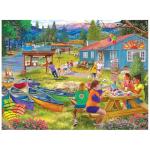 RoseArt - Bigelow Illustrations - Camp Wiwanago 500 Piece Jigsaw Puzzle - Outdoors and Summer Fun Puzzle for Adults