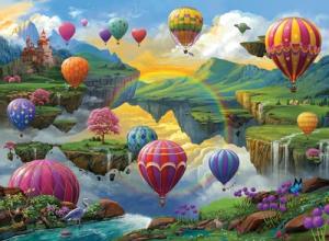 Ravensburger Air Balloon Valley 500 Piece from Artist Nathanael Mortensen | Unique Piece Design | Softclick Technology | Ideal Gift for Puzzle Enthusiasts