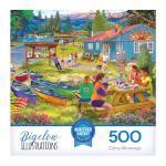 RoseArt - Bigelow Illustrations - Camp Wiwanago 500 Piece Jigsaw Puzzle - Outdoors and Summer Fun Puzzle for Adults
