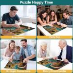 2000 Piece Puzzle for Adults – Girl and Leopard – Emotional Wildlife Art Puzzle, Challenging Jigsaw Puzzle for Adults 2000 Pieces, Idea & Wall Decor (39" x 27")
