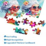 Summer Beach 1000 Piece Puzzle for Adults, PICKFORU Funny Beach Ride Jigsaw Puzzles, Unique Difficult Grandma Motorcycle Theme as Home Decor