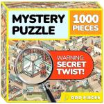 Odd Pieces Jigsaw Puzzles 1000 Pieces with Storytelling Comics, for Women, White Elephant, Mystery Puzzle for Adults & Kids - 19.7'' x 27.6'' Frameable Magic Puzzle Art (Snack Attack)