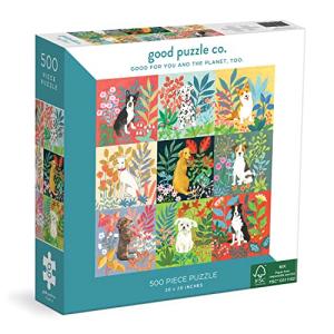 Good Puzzle Co, Dogs and Flowers 500 Piece Puzzle