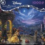 Ceaco - Thomas Kinkade Disney Beauty & The Beast Dancing in The Moonlight 1000 Piece Jigsaw Puzzle, Made in USA, Premium Recycled Board, Full-Color Poster