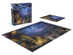 Ceaco - Thomas Kinkade Disney Beauty & The Beast Dancing in The Moonlight 1000 Piece Jigsaw Puzzle, Made in USA, Premium Recycled Board, Full-Color Poster