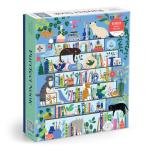 Galison Purrfect Nook – 1000 Piece Jigsaw Puzzle Featuring Artwork of A Lively Cozy Shelf Made for Bibliophiles and Cat Lovers Alike