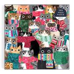 Wintry Cats 500 Piece Puzzle from Galison - 20" x 20" Winter Themed Puzzle That is Puurrfect for The Holidays, Fun and Colorful Artwork, Thick and Sturdy Pieces, Makes a Wonderful Gift!