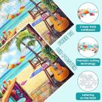 500 Piece Puzzle for Adults, Vacation Jigsaw Puzzle, Seaside Bar Puzzles 500 Pieces Birthday Party for Family Adults Funny Puzzle, Fun and Challenging Family Games 20.5×15 in