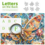 MINIWAN Butterfly Quilling Art Puzzle - 500 Piece Jigsaw Puzzle for Adults - Challenging 20x20 Inch Brain Teaser for Solo & Family Game Night