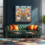 MINIWAN Butterfly Quilling Art Puzzle - 500 Piece Jigsaw Puzzle for Adults - Challenging 20x20 Inch Brain Teaser for Solo & Family Game Night