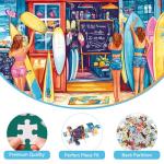 MAXZN 2000 Piece Puzzle for Adults, Summer Puzzles for Adults 2000 Pieces, Beach Palm Trees Surfboards Jigsaw Puzzles, Family Fun Puzzle Perfect for Game Nights, 39" X 28"