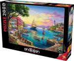 Anatolian Puzzle -Blue Lighthouse 3000 Piece Jigsaw Puzzle # 4936