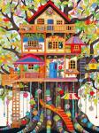 Lucky Puzzles 'Enchanted Treehouse' - 500 Piece Jigsaw Puzzle for Adults - Whimsical Art Style - Fun Puzzle Challenge for Adults and Families | 18 x 24 Inches | Satin Finish