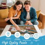500 Pieces Puzzle for Adults, Retro Train jigsaw puzzles for adults, Countryside Town Jigsaw Puzzle 500 Pieces for Adults Kids Seniors, Challenging Game Home Decor Birthday Party Gift Toy 20.5 * 15 in