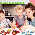 12 Pack Wild Animal Puzzles, 48 Pieces Step-by-Step Animal Jigsaws, Realistic Safari Animal Jigsaw Puzzles with Name Guide Early Learning for Beginner Preschool Toddlers 3+ Years Old