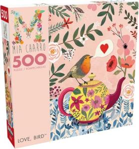 Buffalo Games - Mia Charro - Love, Bird - 500 Piece Jigsaw Puzzle for Adults -Challenging Puzzle Perfect for Game Nights - Finished Size is 21.25 x 15.00